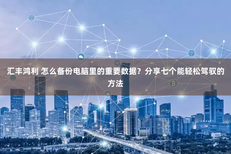 汇丰鸿利 怎么备份电脑里的重要数据？分享七个能轻松驾驭的方法